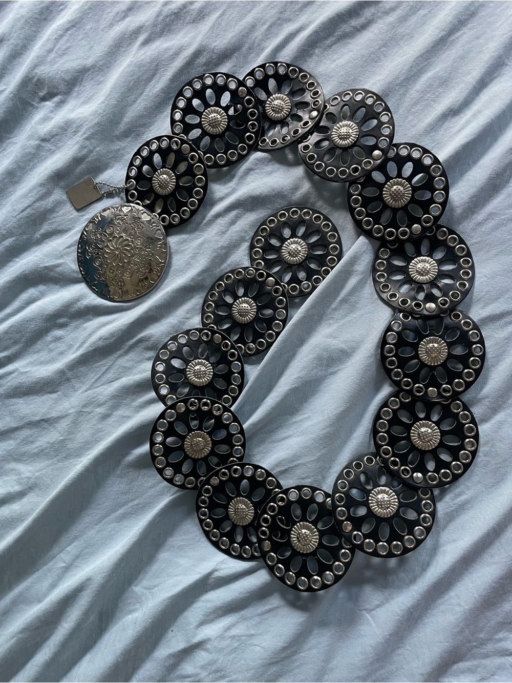 Mudd Black and Silver Concho Belt
